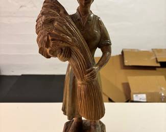 Wood carved statue