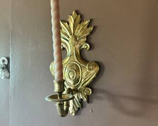 Brass wall sconces