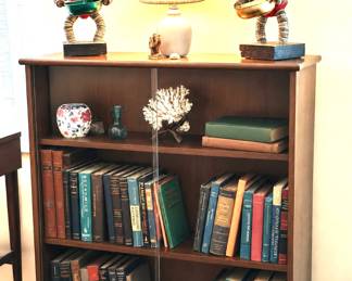 MCM bookcase with glass doors