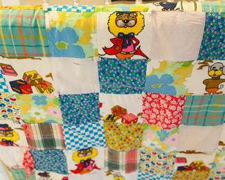 Vintage child's homemade blanket