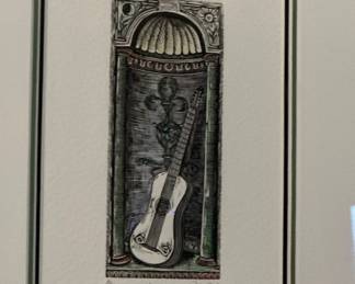 Signed guitar print