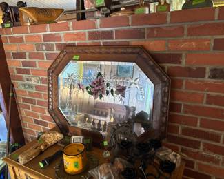 reverse painted mirror