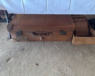 all leather suit case made by CROSS