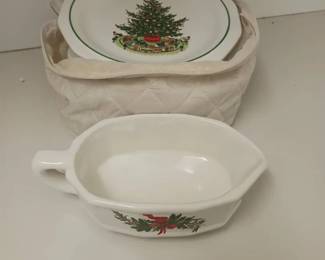 (8) 12 Sided Plates & (1) Dish With Handle
