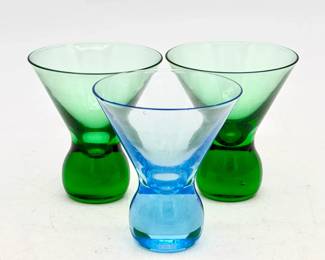 (3) Mid-Century Modern (MCM) cordial or shot glasses