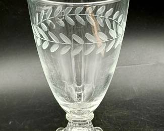 Anchor Hocking Laurel (Gray Cut) Boopie Base Glass