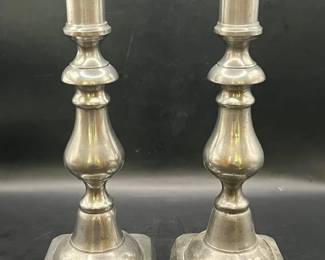 (2) Colonial Castino Co. 9” Candlesticks — Meriden Connecticut