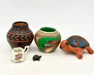 (5) Small Collectibles Feat Signed Vases