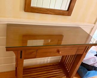 Prairie Mission style Console Table With Drawer