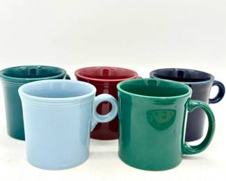 (5) Homer Laughlin Fiesta Dinnerware Classic Mugs