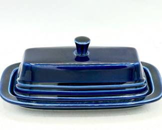 Fiesta covered butter dish Cobalt