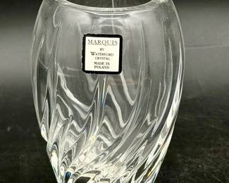 Stickered Waterford Crystal Marquis Bud Vase