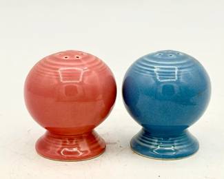 vintage Fiestaware ball salt & Pepper shakers
