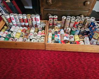 Beer Cans, Wooden Boxes