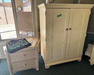 Farmhouse computer desk cabinet 