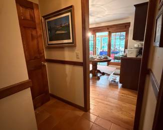 Holiday room is off of the kitchen.