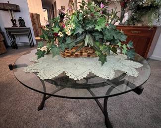 Glass round table