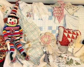 Many hand made fabric items