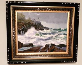 Oil on canvas painted by the homeowner