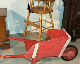 Hand made wheelbarrow ~ some damage