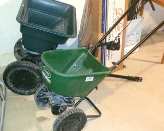 Yard seed spreaders