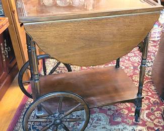 Mahogany tea cart