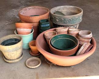 various planters & pots