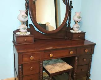 Cherry wood vanity