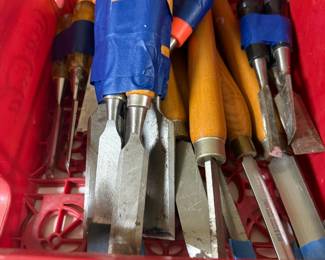 Assorted wood chisels