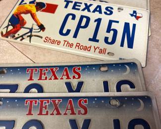 Assorted Texas License plates 