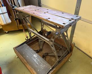 Vintage Black and Decker foldable workbench