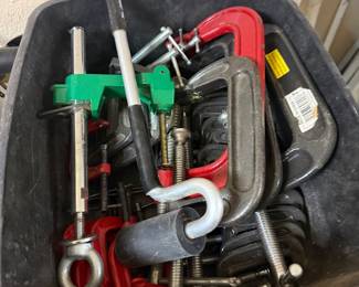 Assorted C-clamps 