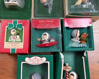 Hallmark frosty friends collector ornaments, 1991 - 1989