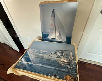 Maritime prints features sailing yacht regattas