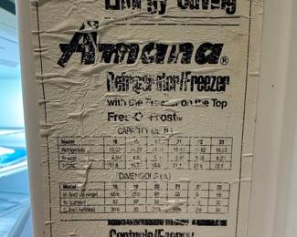 Amana "Free-O-Frost" Refrigerator/Freezer