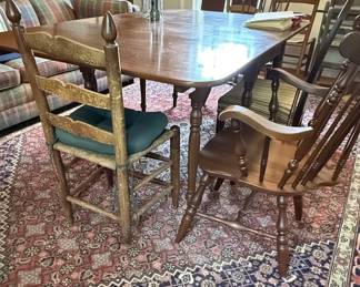 Jacobean Style Turned Leg Dining Table