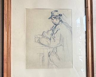 Portrait of a Man in a Hat Sketch