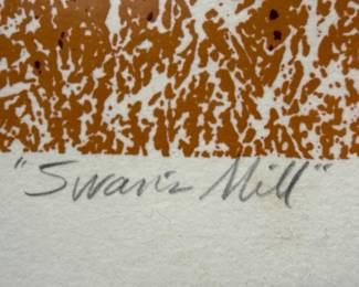 Johnny Johnson "Swan's Mill" Serigraph