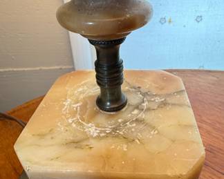Mid-Century Alabaster and Marble Table Lamp Style