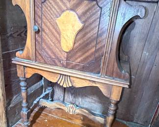 Vintage Smoking Stand Humidor Cabinet