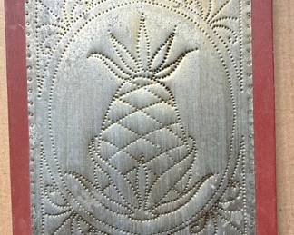 Punched Tin Pineapple Wall Plaque