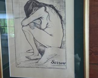Sorrow by Vincent Van Gogh (Epreuve d'essai)