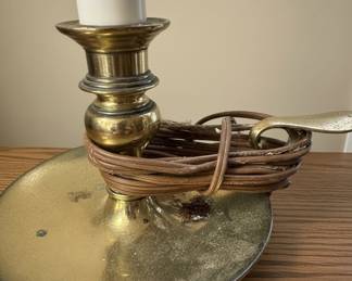 Brass Candlestick Style Table Lamp