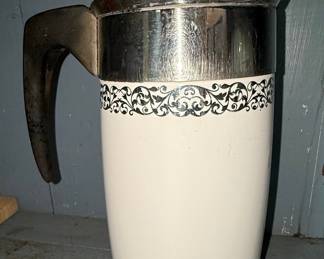 Corning Ware P-480-EP Platinum Filigree Electromatic Percolator