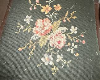 Victorian Style Balloon Back Chairs with Needlepoint Seat