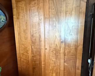 Biedermeier Style Two-Door Wooden Wardrobe