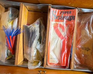 Vintage Wood Fishing Tackle Box