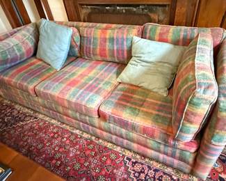 Plaid Upholstered Sofa by Sherrill Furniture