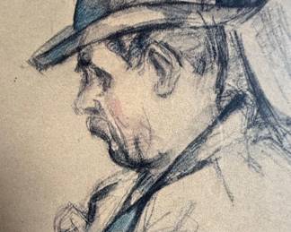 Portrait of a Man in a Hat Sketch