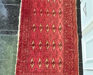 Turkoman Style Hand-Knotted Runner
